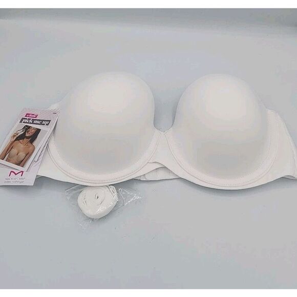 Maidenform Strapless Lift Bra Womens Size 34C White Push Up Underwire Padded - Picture 2 of 4